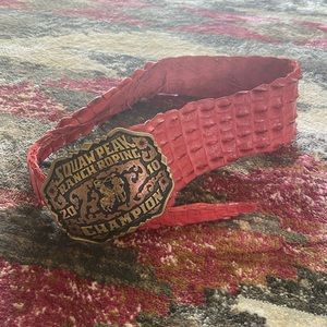 Candy Apple Red Gator tail belt